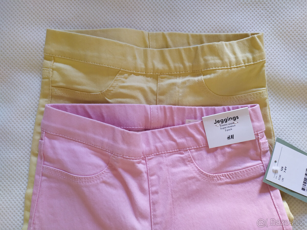 Nové džegíny, H&M, vel. 128