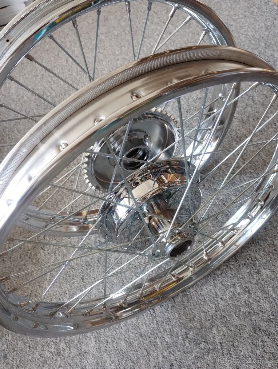 Nová kola Jawa Pérak 150mm, kompletní renovace, nová rozeta