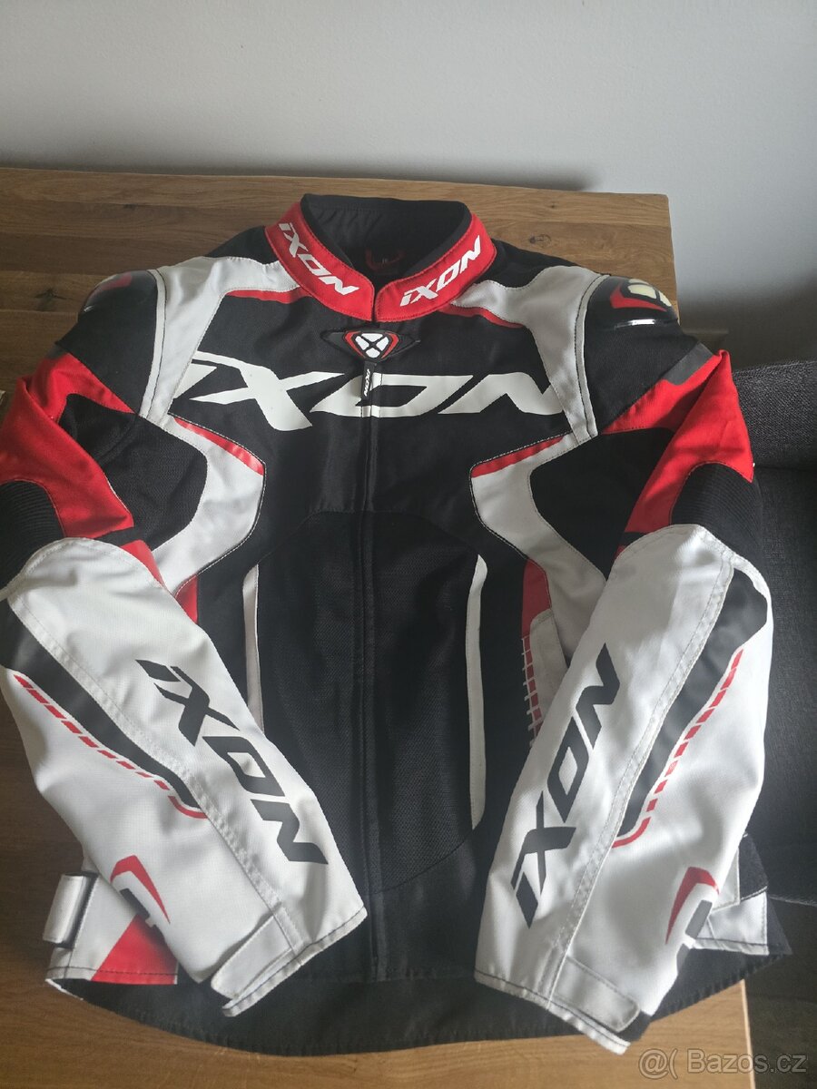 GYRE 1027 - pánská červená textilní moto bunda IXON