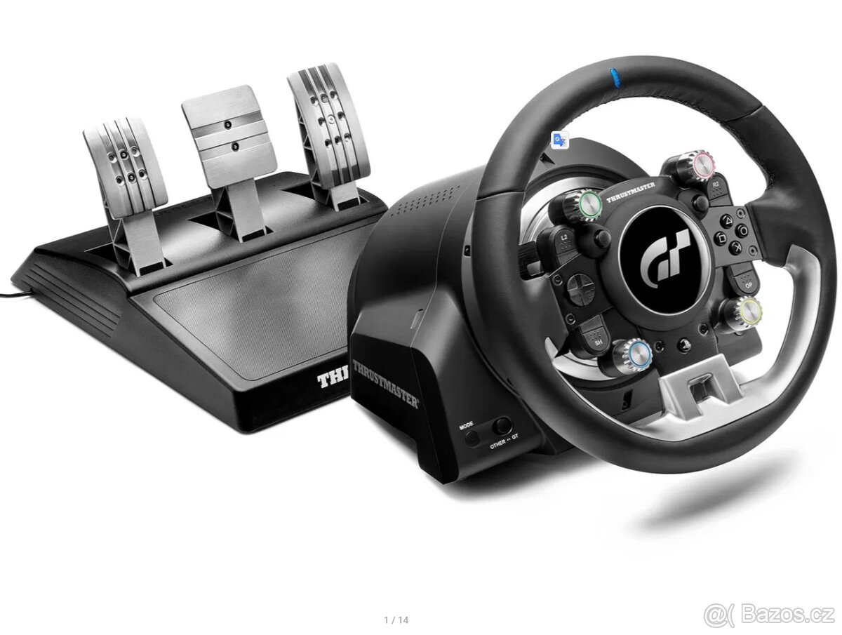 Volant pedály herní závodní Thrustmaster simulátor