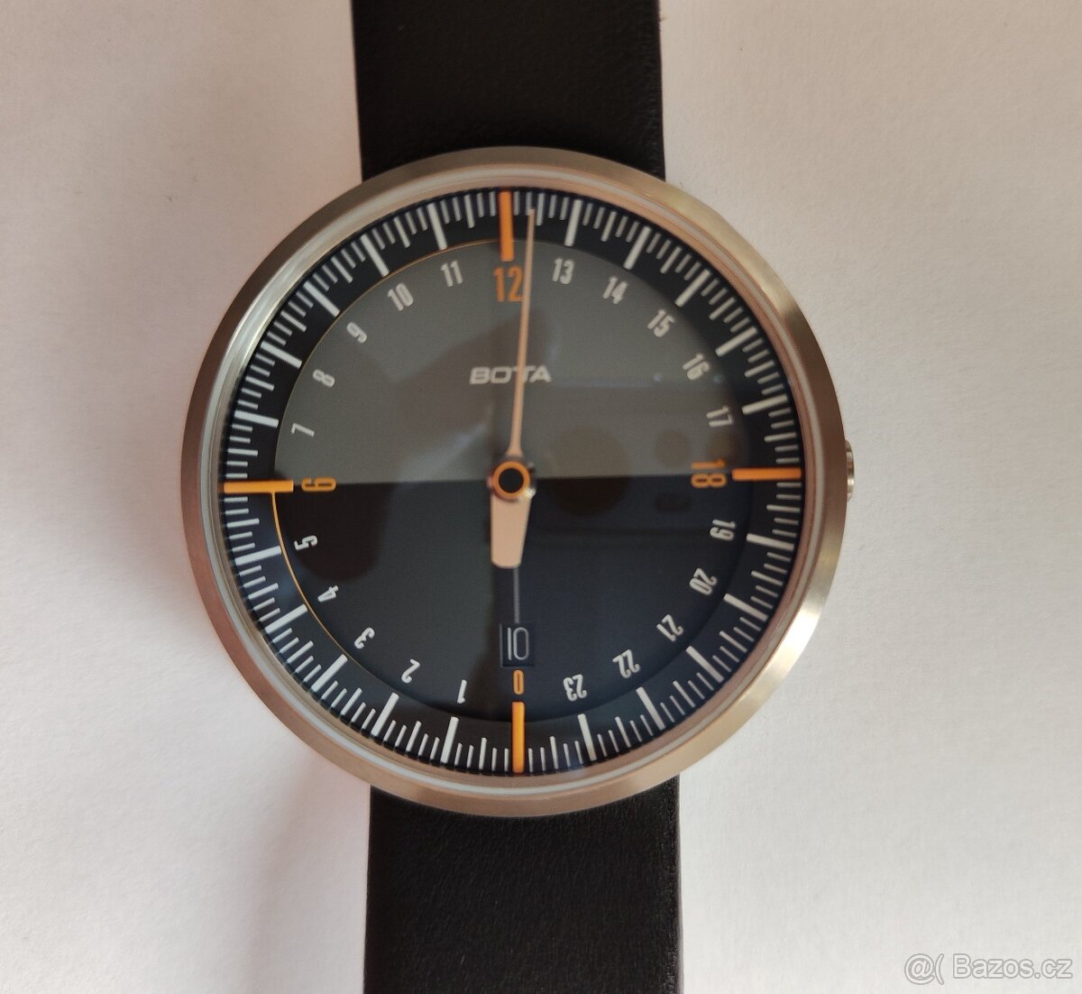 Jednoručkové hodinky Botta-Design UNO 24+ Black/Orange