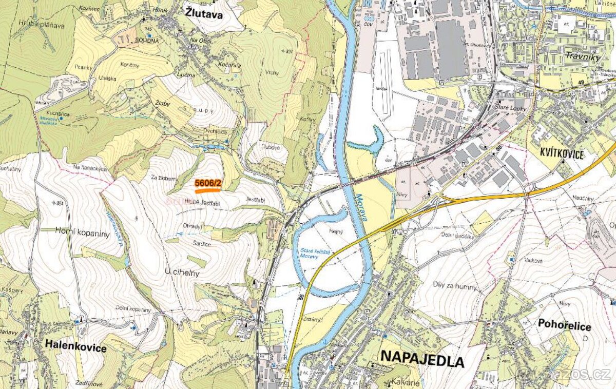 Prodej celého pozemku Hrubé Jeřábí 4233 m²