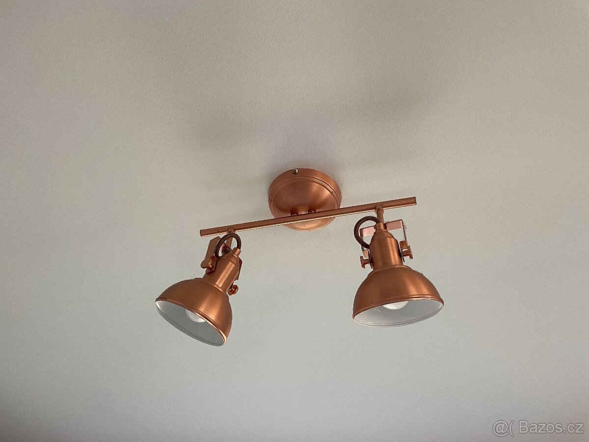 Stropní svítidlo měděné