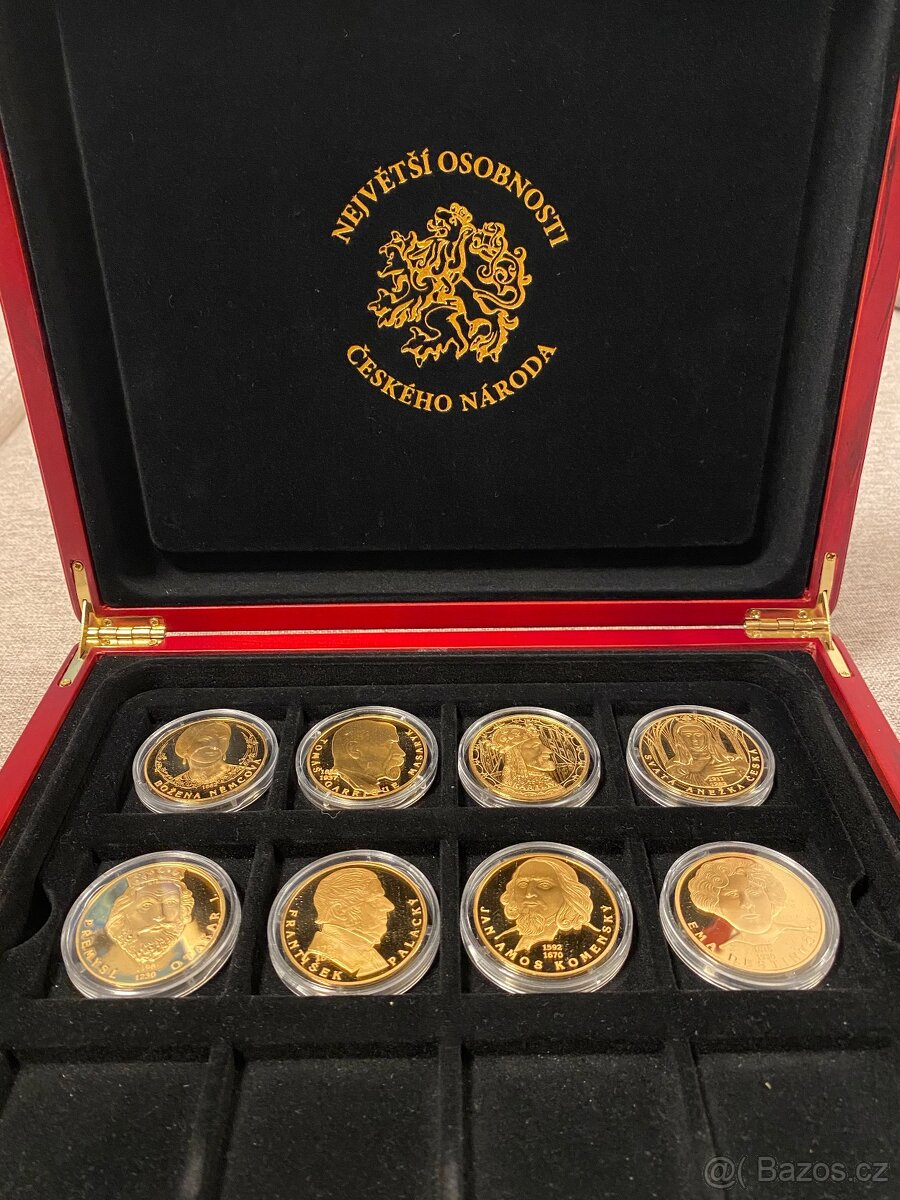 Sbírka zlatých a stříbrných mincí a medailý