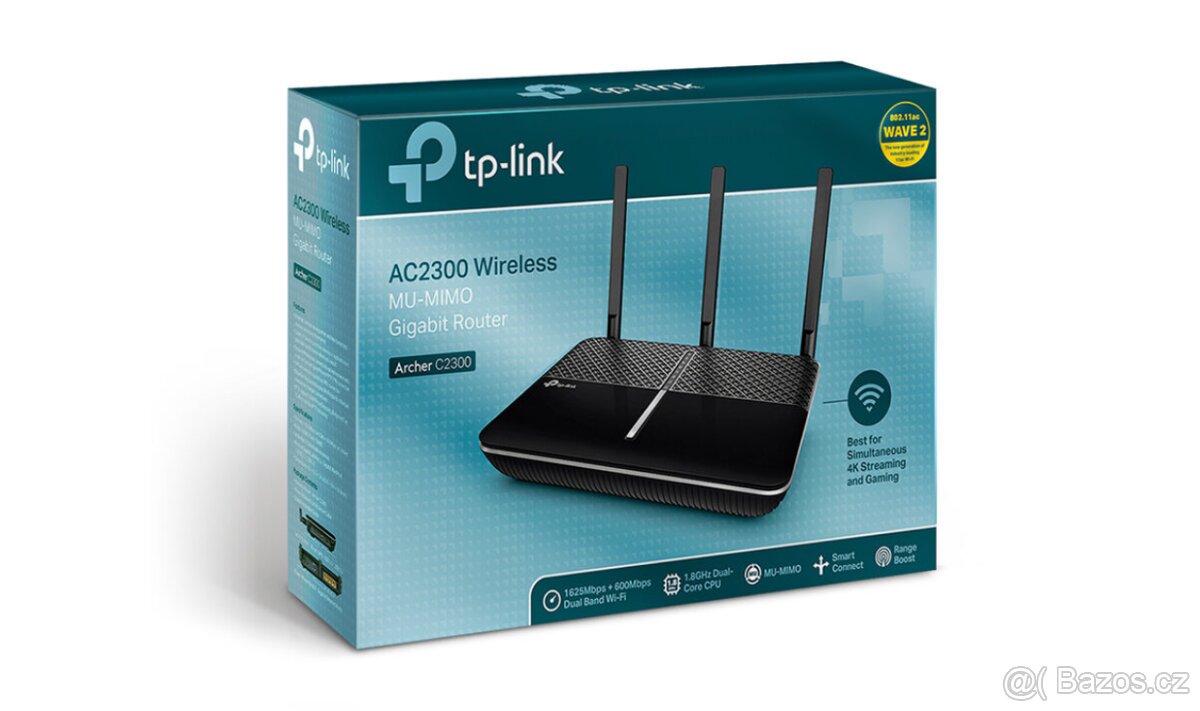 WiFi router TP-LINK Archer AC 2300; Dvoujádrový procesor s.