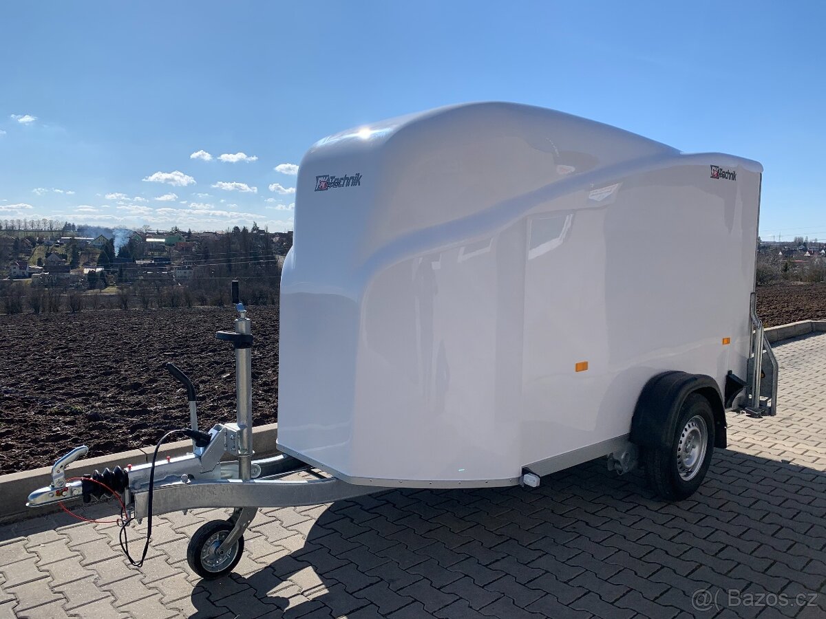 Aerodynamický přívěs DEBON Cargo 1300, BÍLÝ, boční dveře