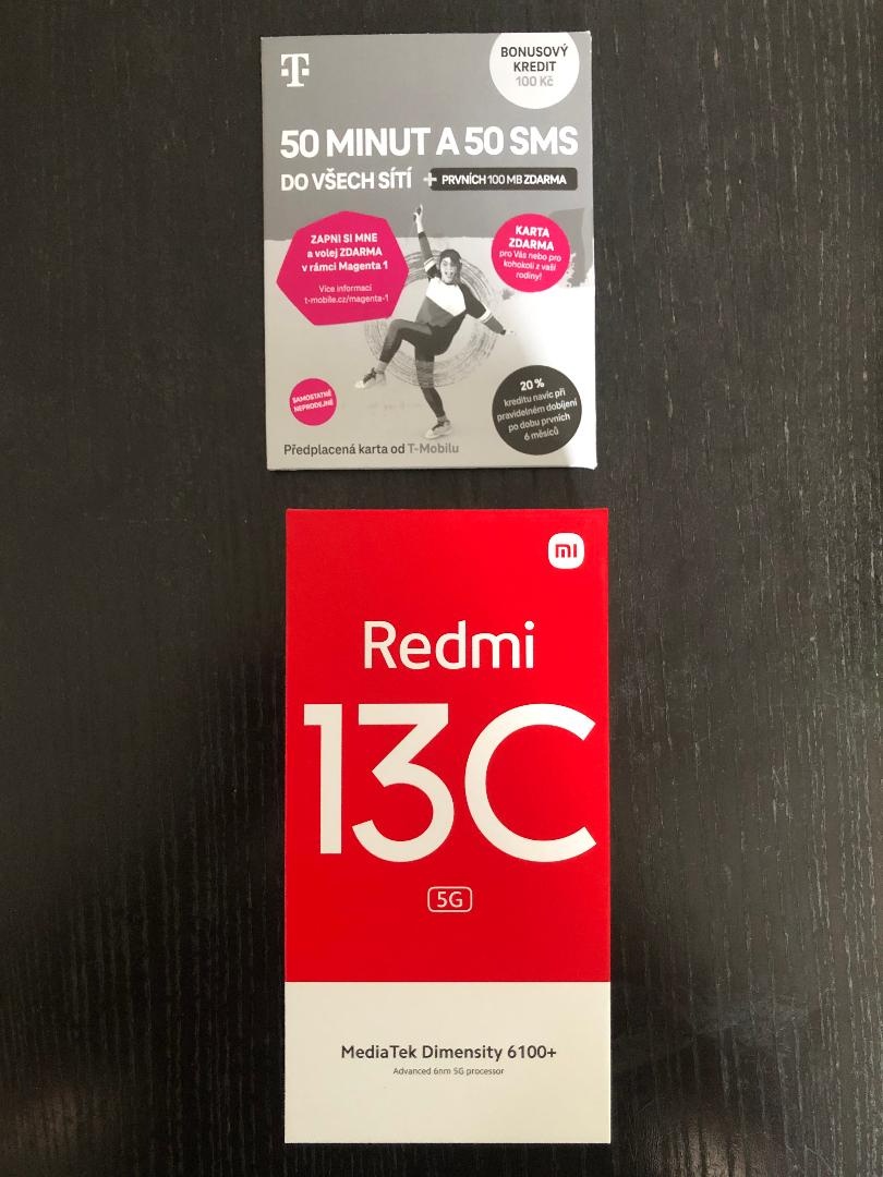Redmi 13c 4gb ram 128gb rom + předplacená karta T-mobilu