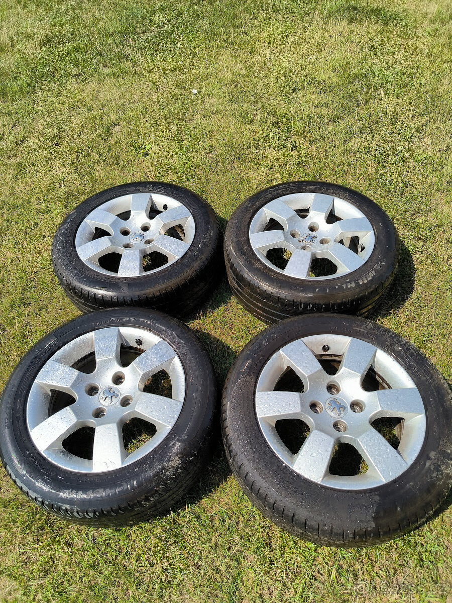 4 org. ALU kola PEUGEOT 16´, 4x108, 215/55/16, 5008,3008, PA