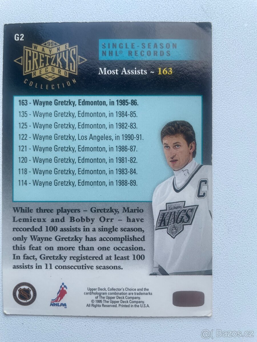 Wayne Gretzky Hokejové kartičky