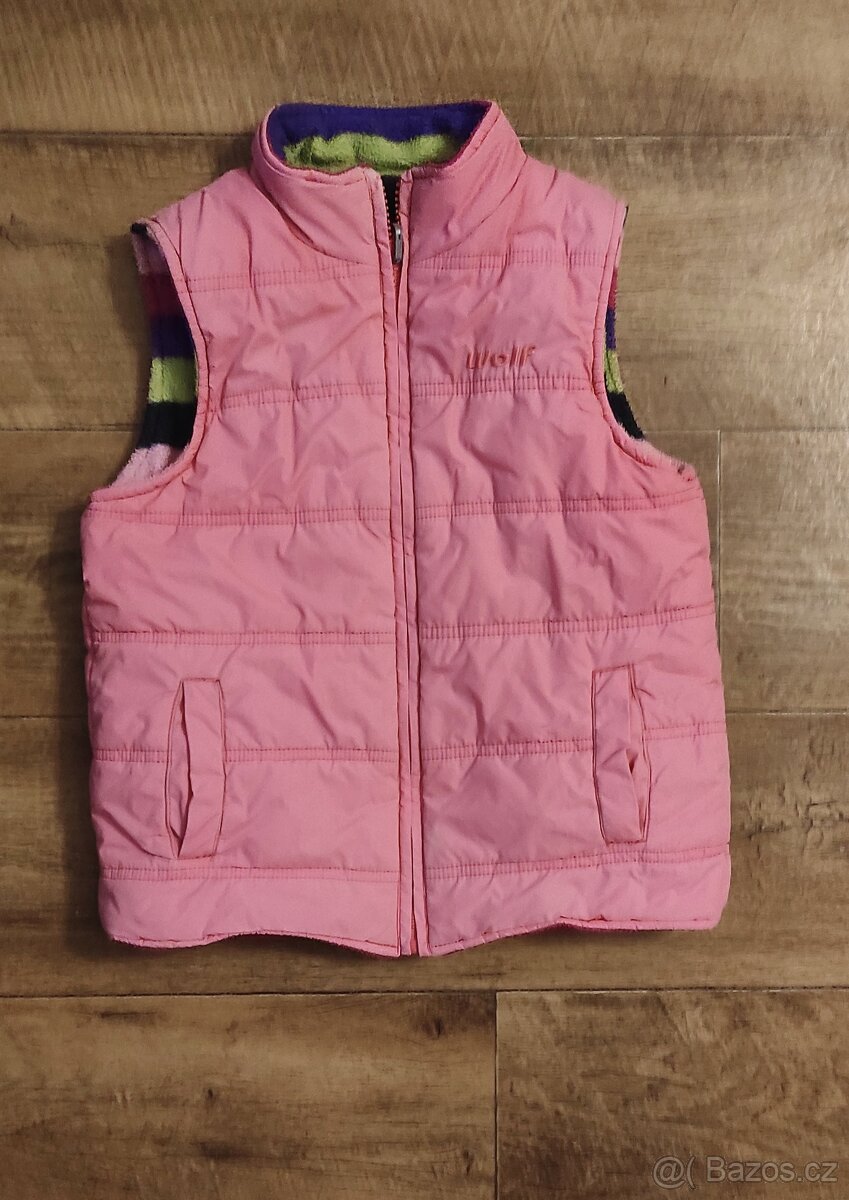 Dívčí oboustranná vesta vel.116
