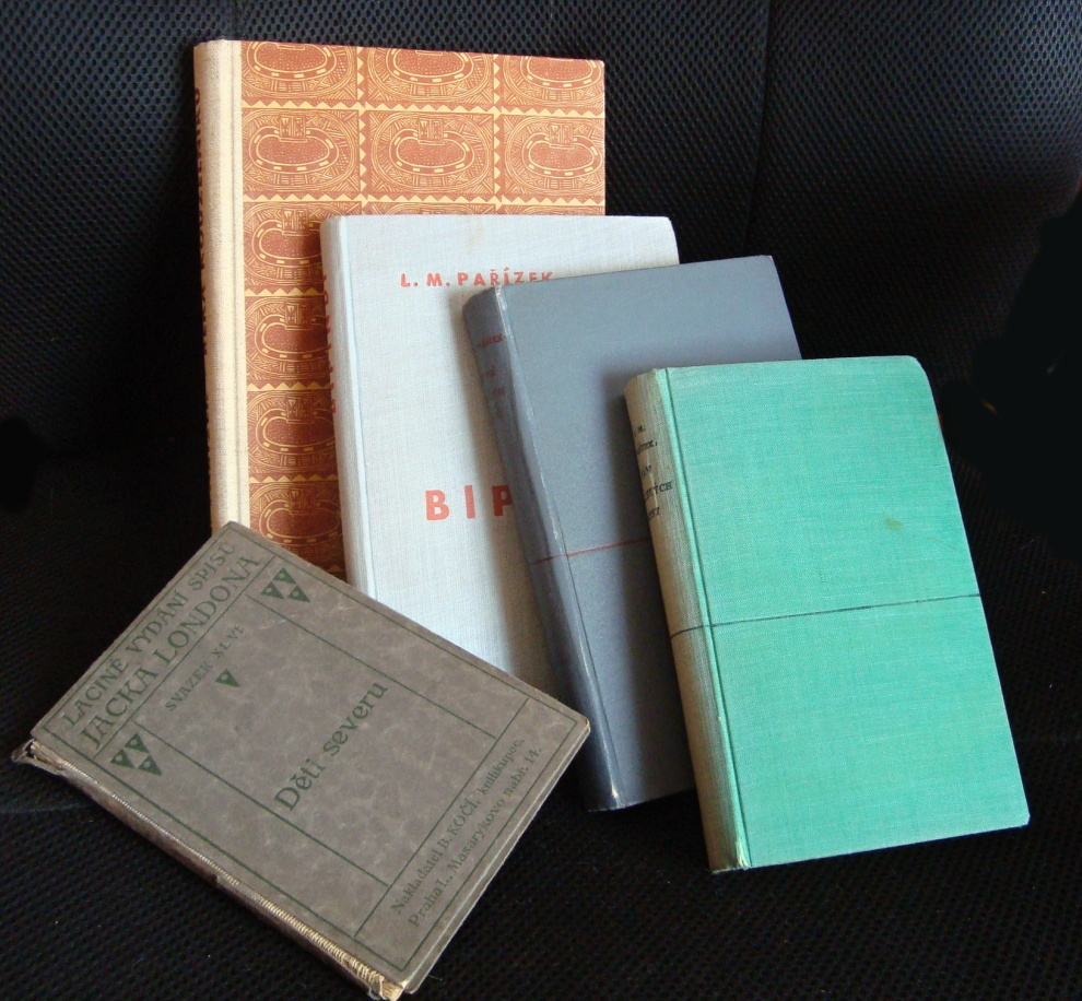 Staré dobrodružné knihy - 4x L. M. Pařízek, 1x J. London