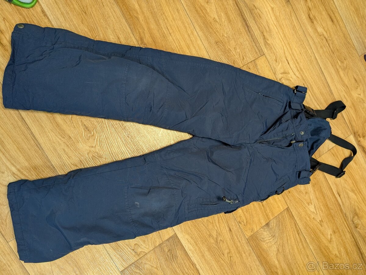 Lyžařské kalhoty oteplováky vel. 164
