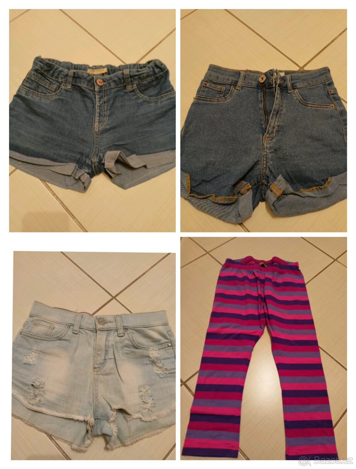 dívčí kraťasy 152 cm., kalhoty 34-36