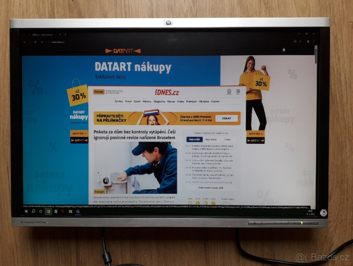 Monitor HP LA2405wg, rozlišení 1920x1200,