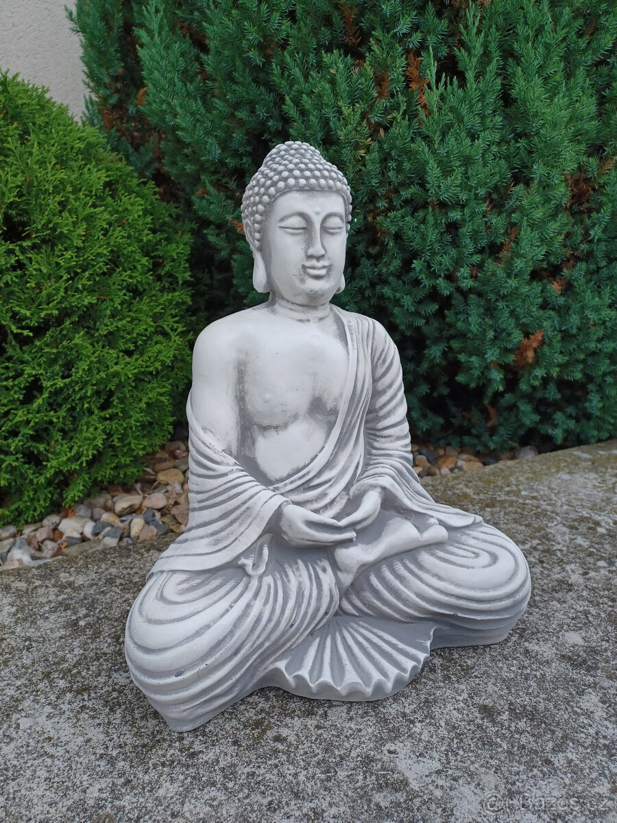 Buddha velky z betonu - Novy - vyska 60 cm