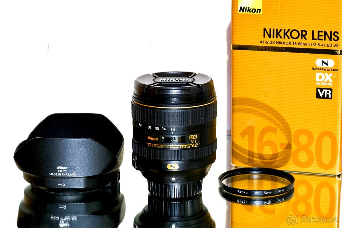Nikon AF-S Nikkor 16-80mm VR + UV filtr TOP STAV