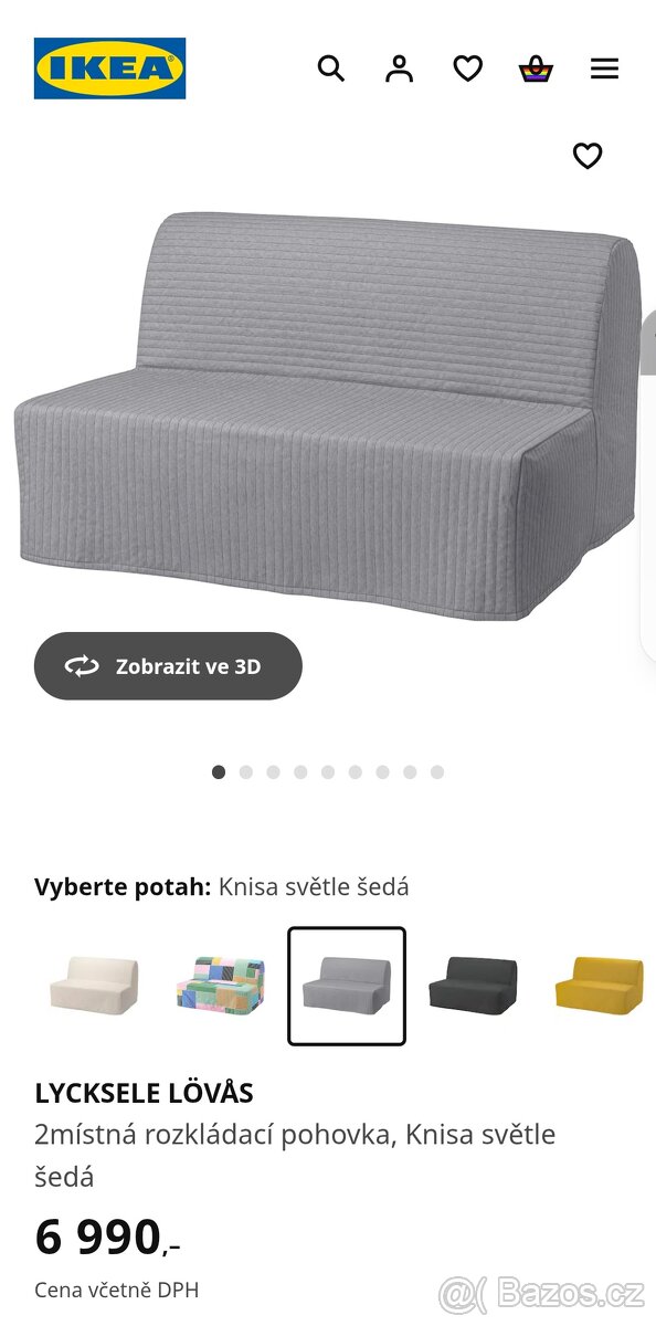 2místná rozkládací pohovka, IKEA