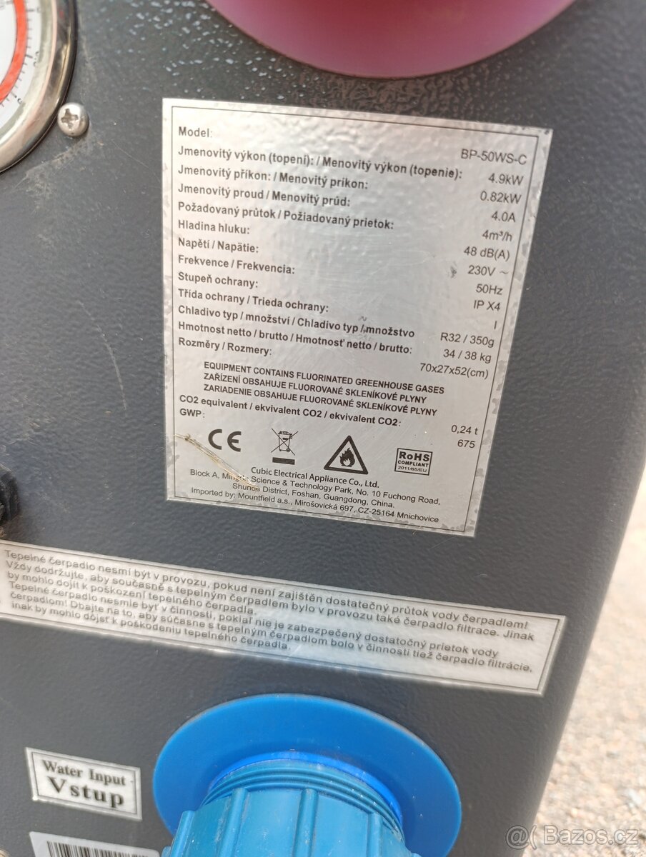 Tepelné čerpadlo Azuro 4,9Kw
