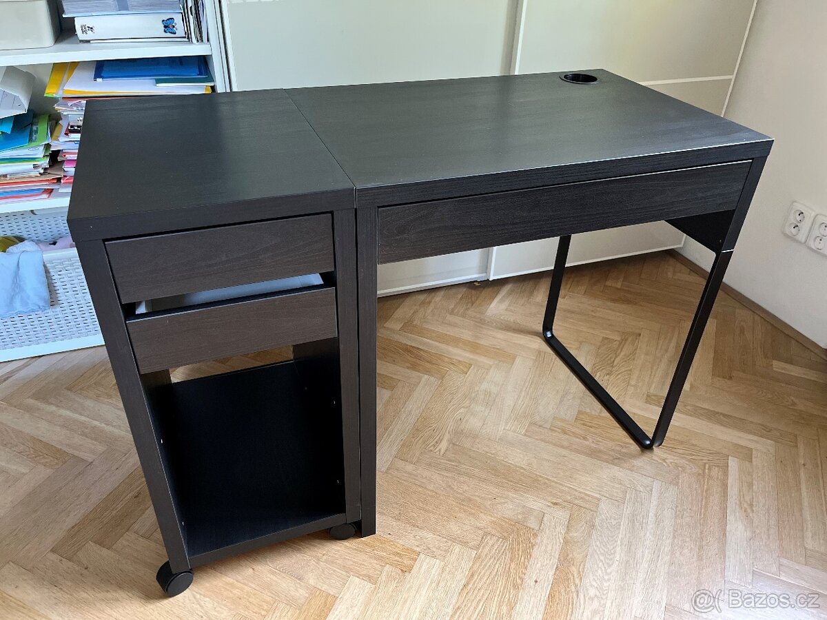 Ikea MICKE stůl + zásuvkový díl