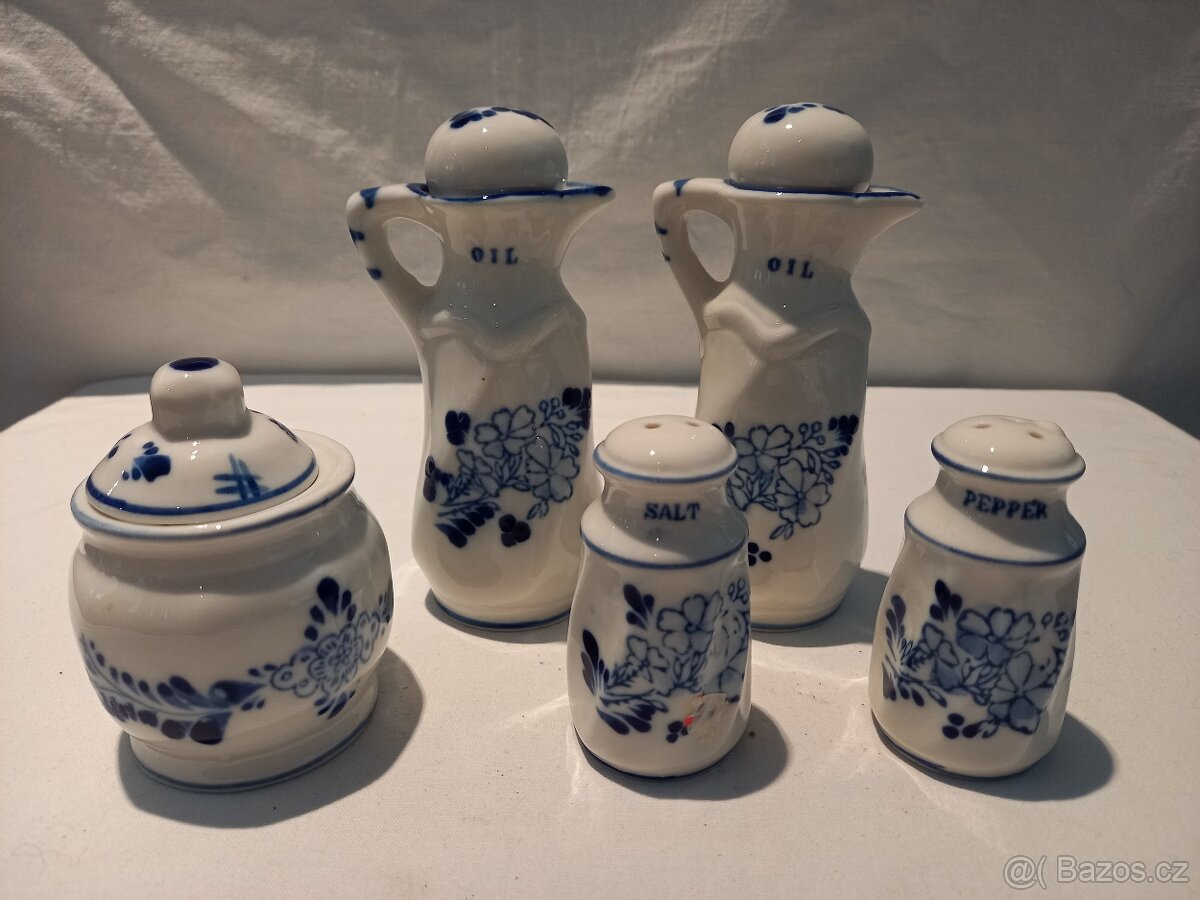 Kuchyňská porcelánová sada - olej, ocet, ...
