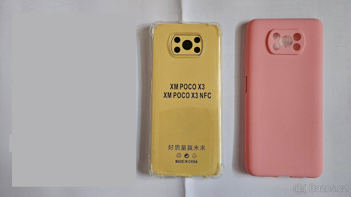Nepoužité obaly na POCO X3 NFC, 2 kusy.