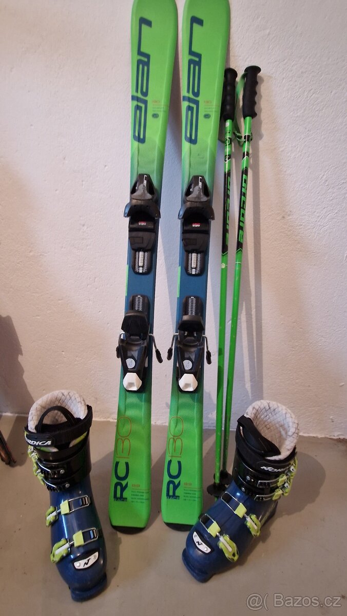 Lyžařský set ELAN Race 130cm + lyžařské boty 37-38cm