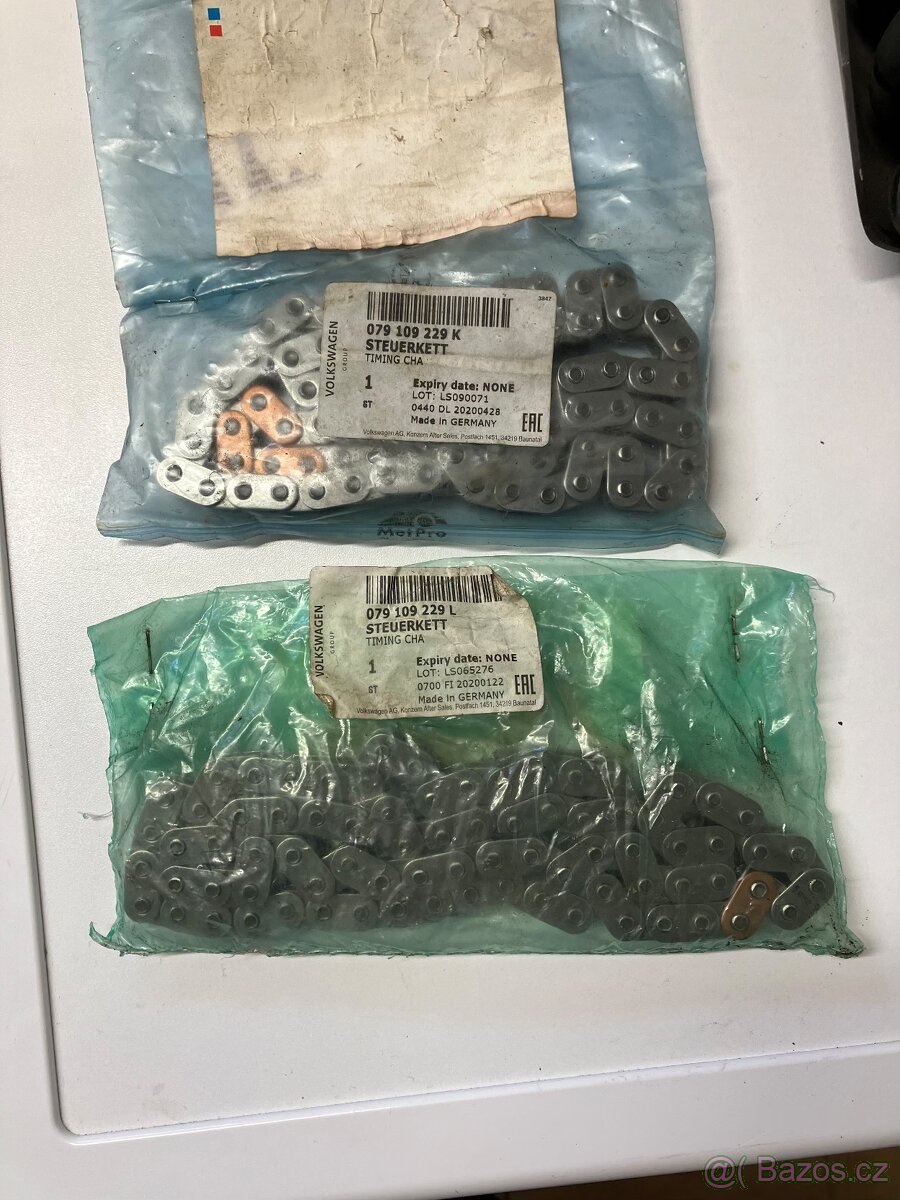 rozvodový řeťez VAČKY AUDI 079109229K a 079109229L