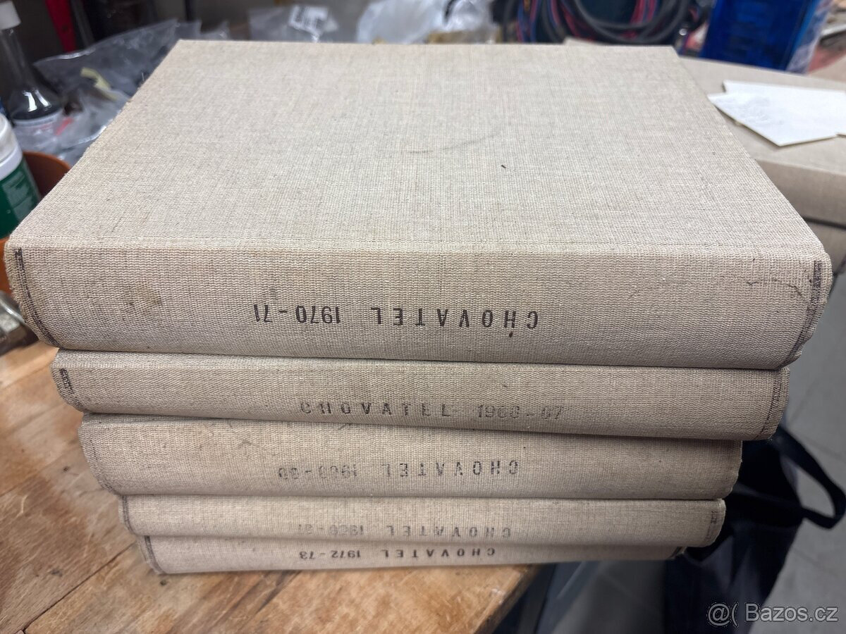 Časopisy chovatel - svázané, 1956-57,66-67-68-69-70-71-72-73