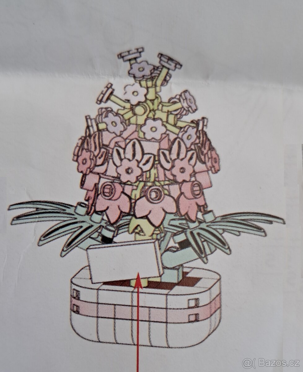 Stavebnice Kytka hyacint jako Lego, 189 kostek, nové