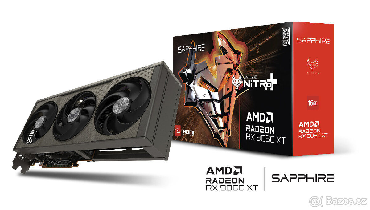 SAPPHIRE NITRO+ AMD RX 9060 XT GAMING OC 16GB-Záruka 3 Roky