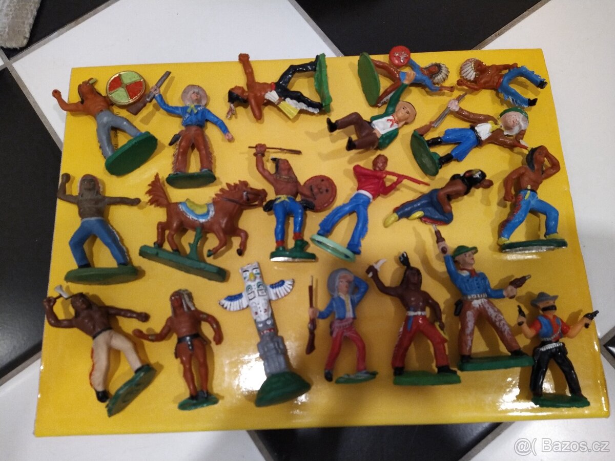 Retro figurky indiáni a kovbojové