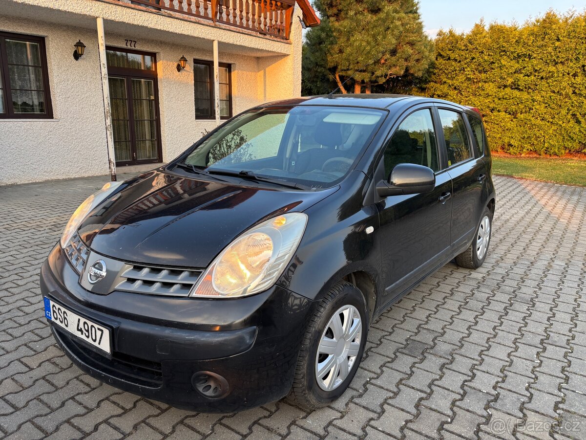 Nissan Note 1,4i- 65kw, klima, r. 07,