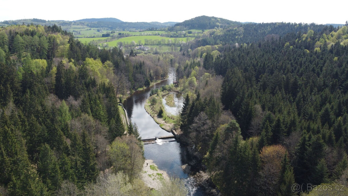 Dlouhá Ves u Sušice, stavební pozemek 1456 m2 pro RD