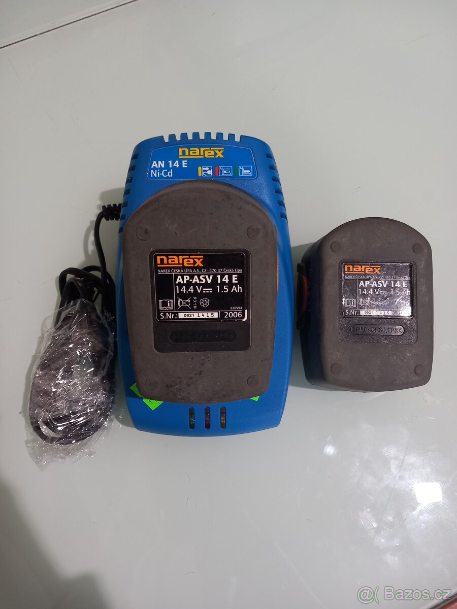 NAREX AN14E 14,4V AKU NABIJEČKA + 2X BATERIE