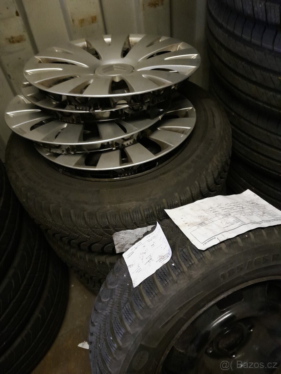 sada zimních kol včetně poklic-Michelin 185/65 R15