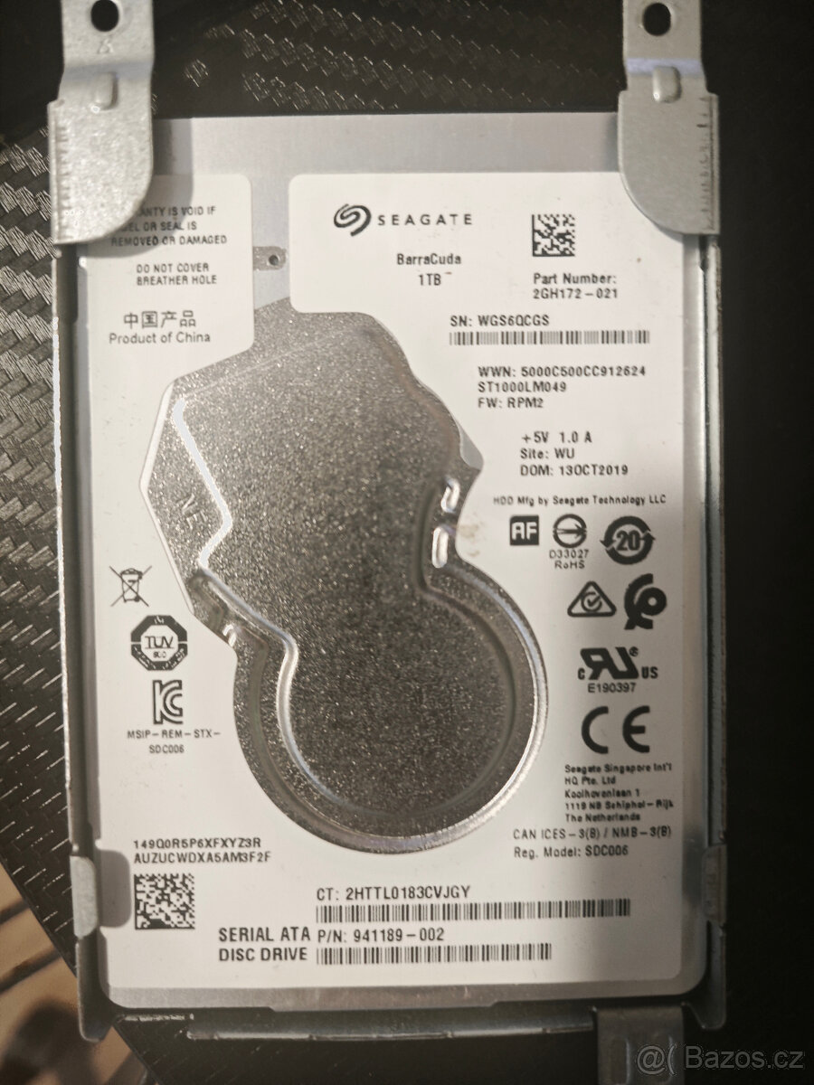 Hdd Seagate barracuda 1 TB 2,5 palce