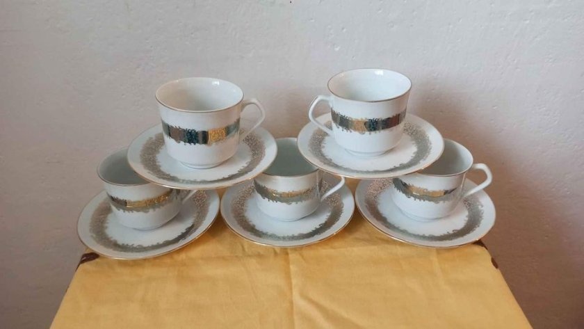 RETRO SADA NA KÁVU NEBO ČAJ 5 KS