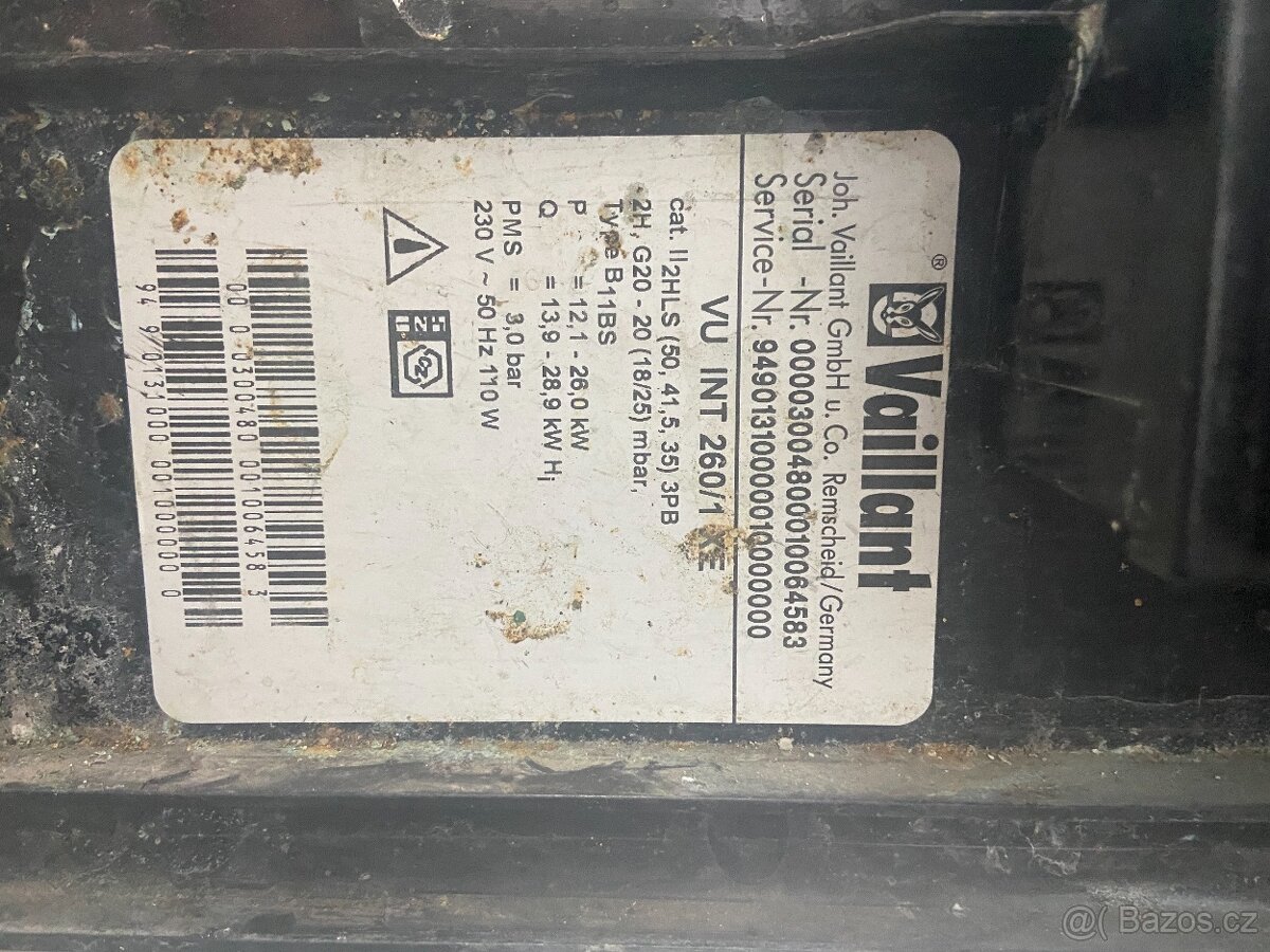 ND kotel vailant wu260/1, 2 ks pokojový termostat vailant,