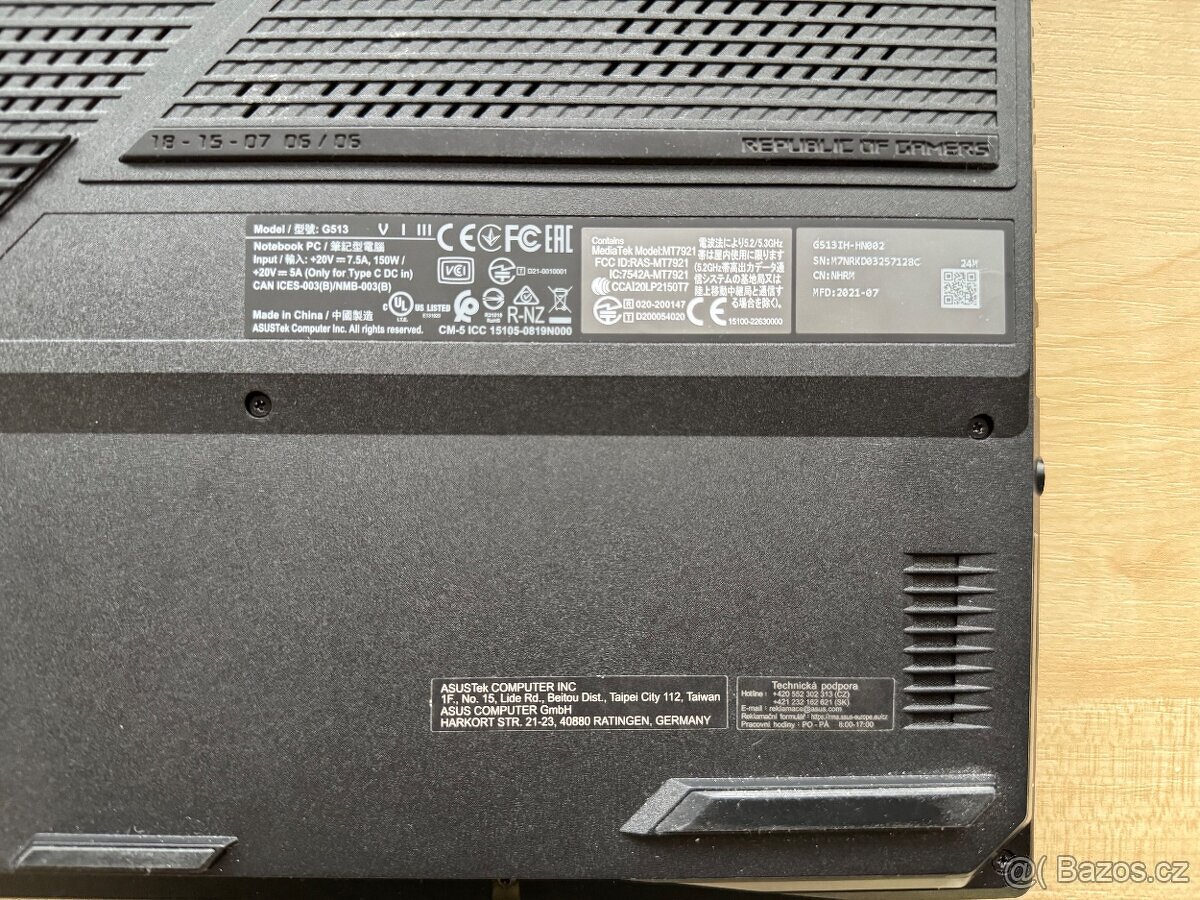 Notebook Asus ROG Strix G513 - TOP stav