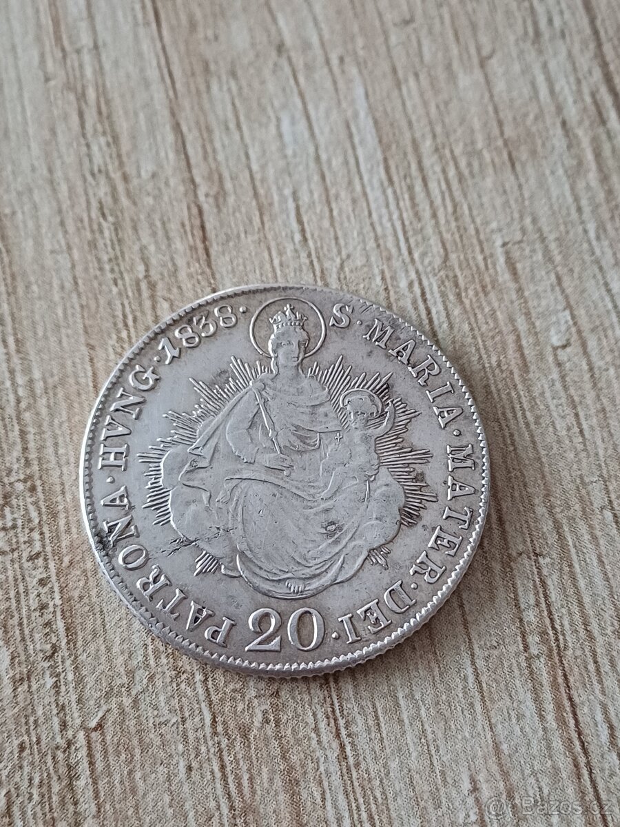 20 krejcar 1838 B Madona