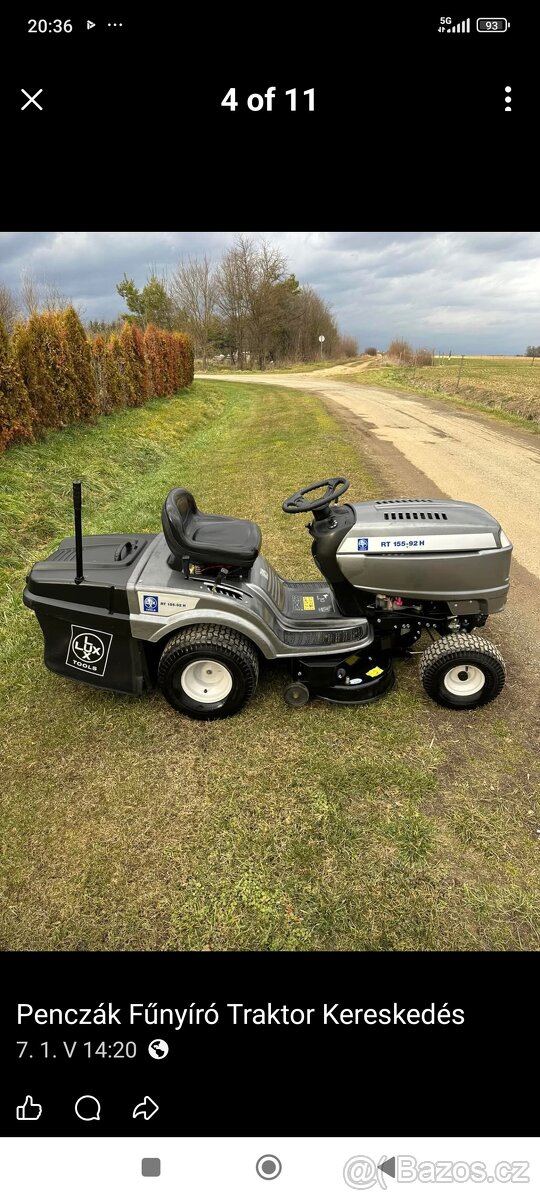 Zahradní traktor RT 155-92 h