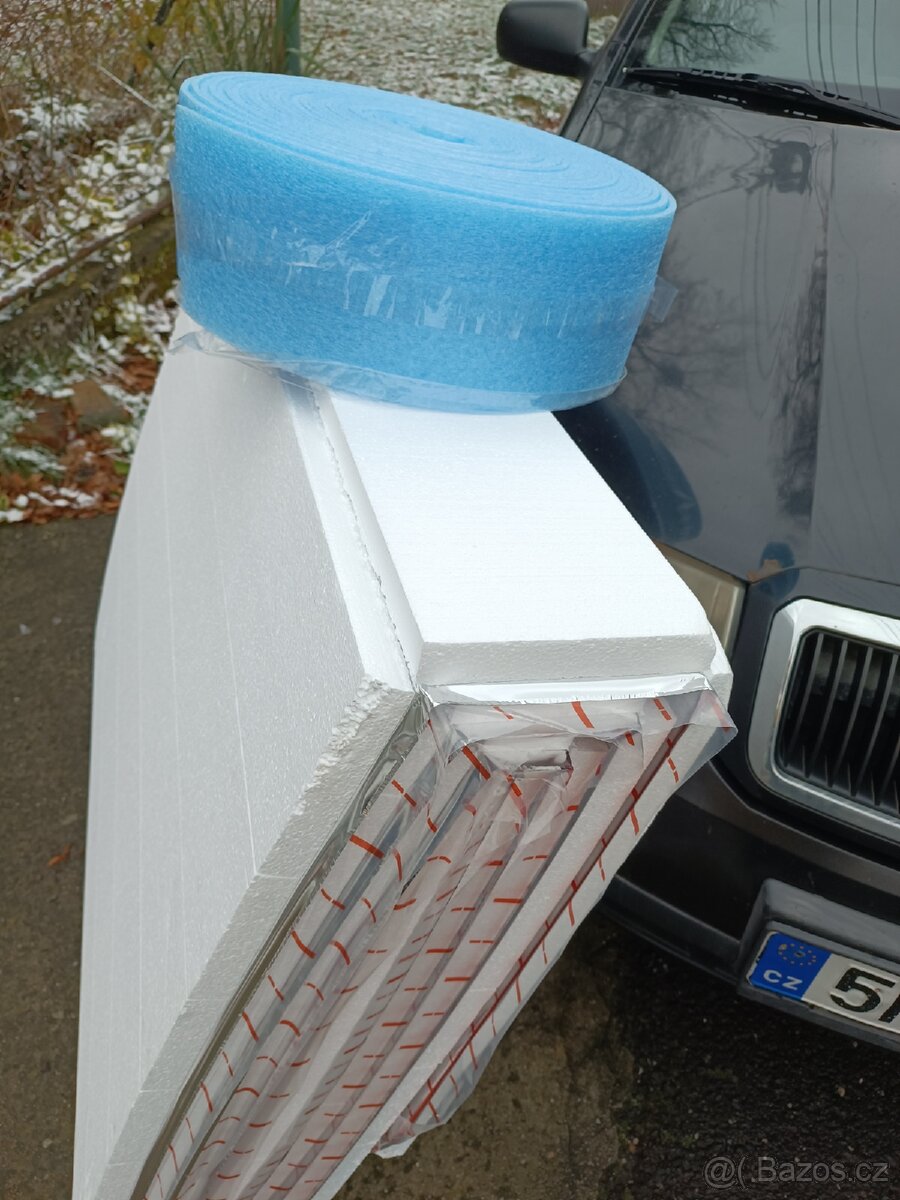 Systémová deska, podlahové vytápění, dilatační páska