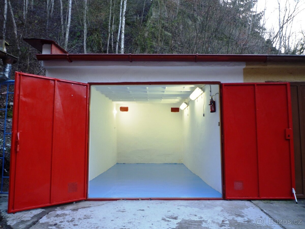 Pronájem garáže s elektřinou v Ústí nad Labem - Střekov