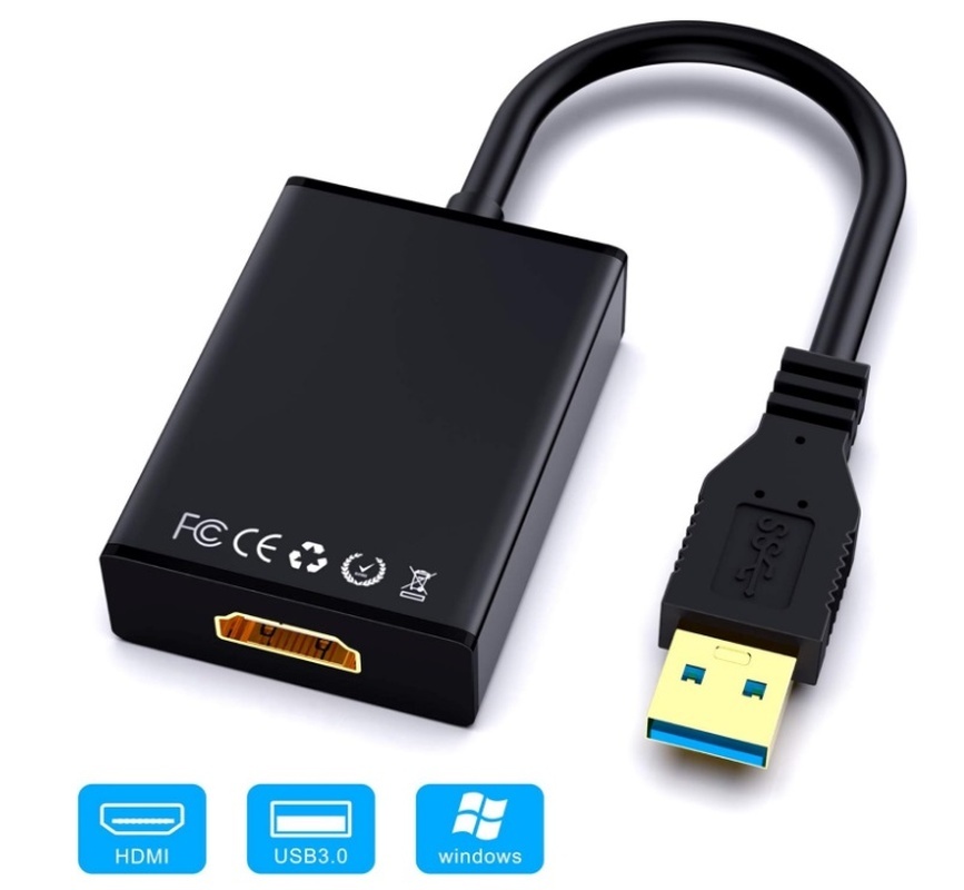 USB na HDMI audio video adaptér, HD 1080P