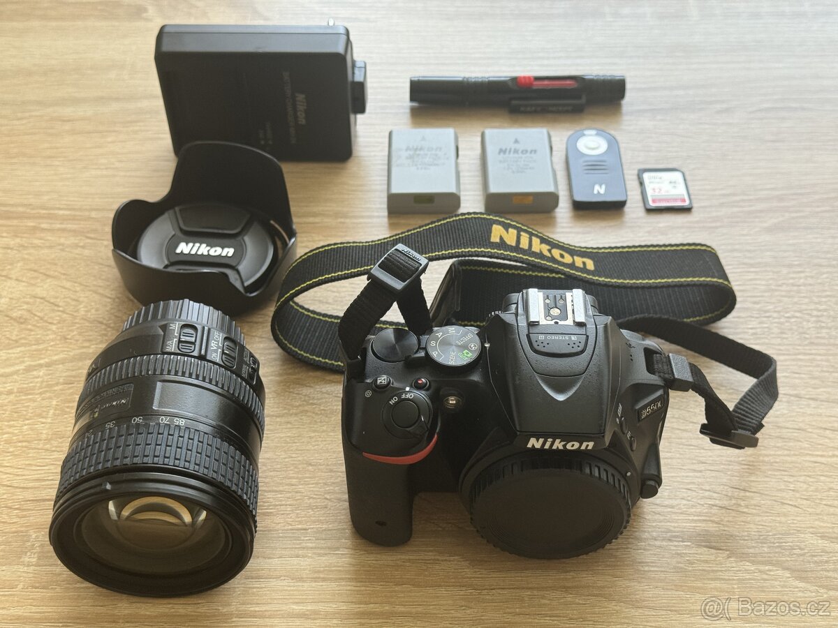 Nikon D5500 + Objektiv Nikkor 16-85mm + příslušenství