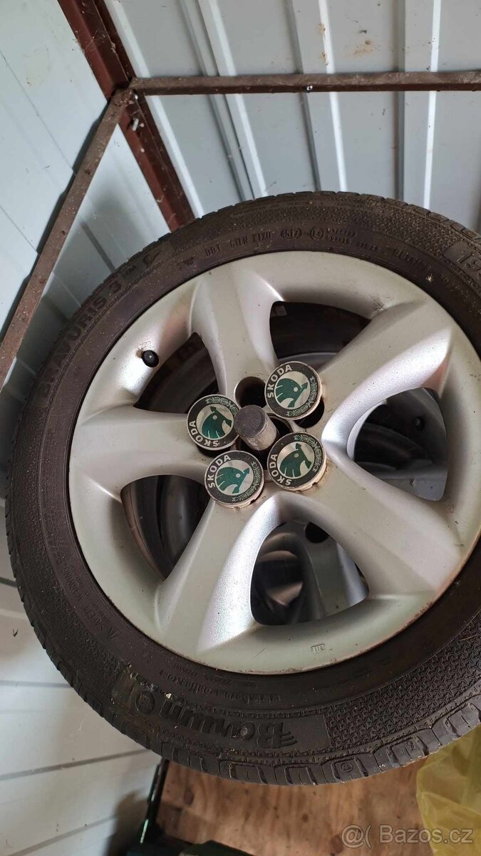 ALU KOMPLET KOLA ORIGINÁL ŠKODA 195/55 R