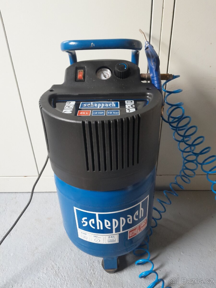 Kompresor Scheppach, bezolejový, minimálně používaný