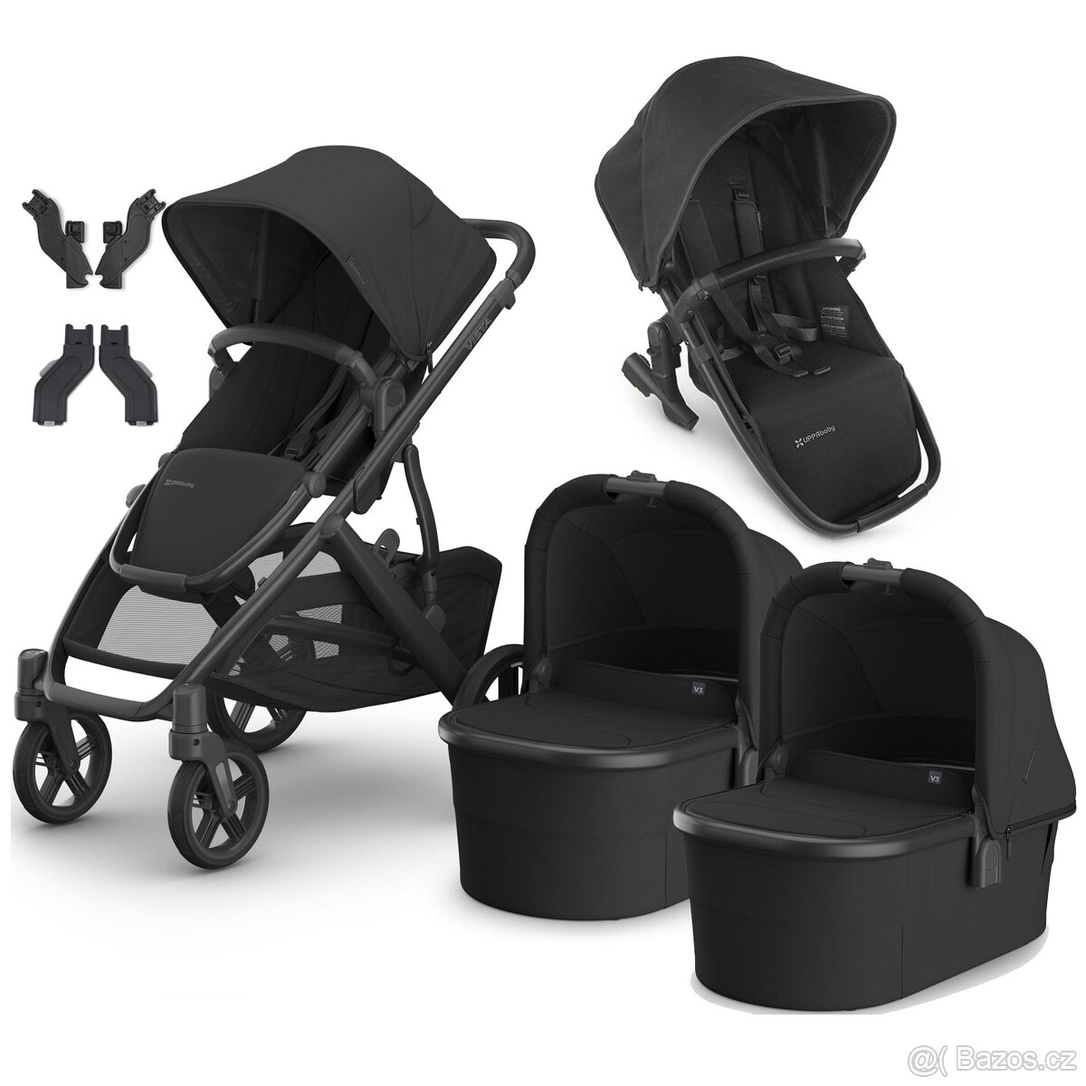 uppababy vista v3 double stroller dvojčata