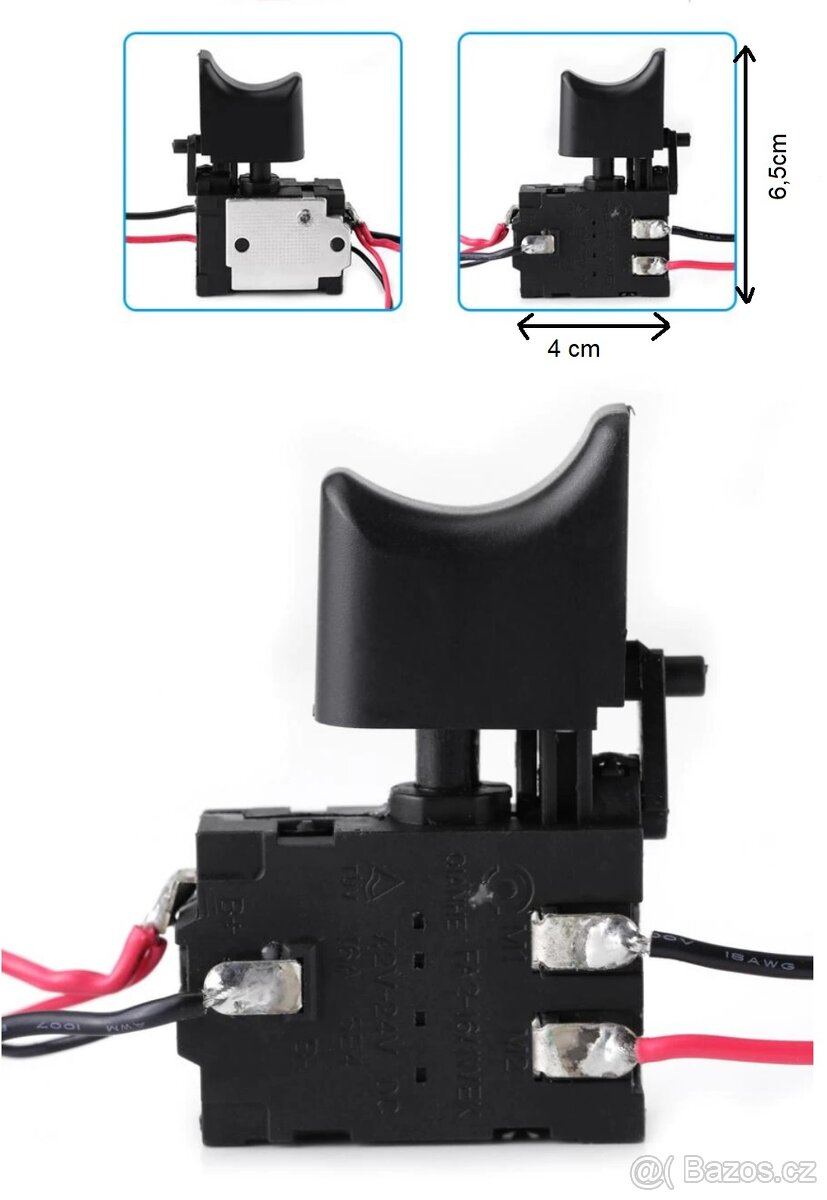 DC 12 V-21 V 16A Ovládací spínač Aku pilky