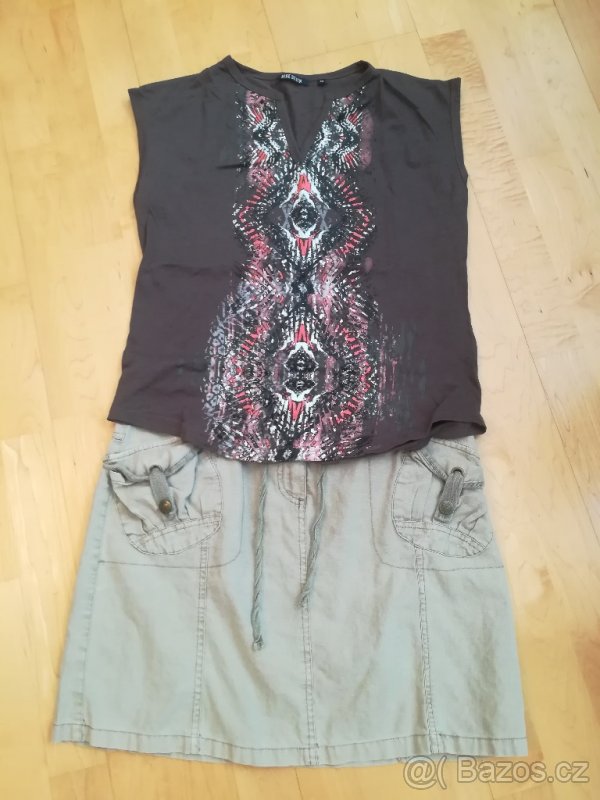 Sukeň + nové tričko vel. L
